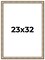 23x32 Refined Silver Picture Frame - UV Acrylic, Foam Board Backing, Hanging Hardware